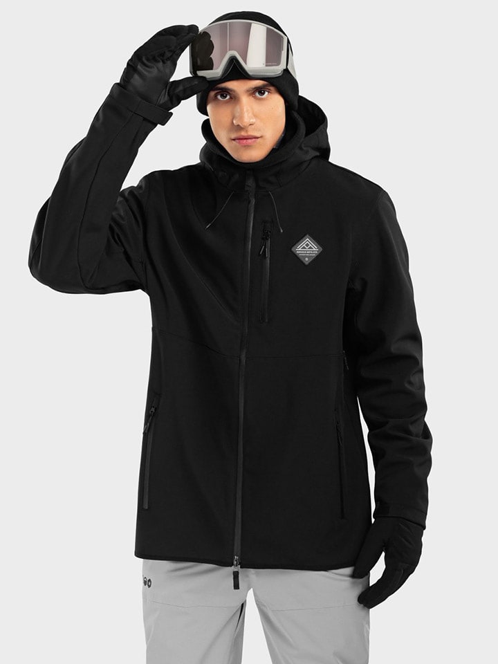 Siroko Softshellowa kurtka narciarska "W2" w kolorze czarnym rozmiar: XXL