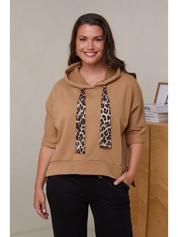 Curvy Lady Bluza w kolorze jasnobrązowym rozmiar: 40/42