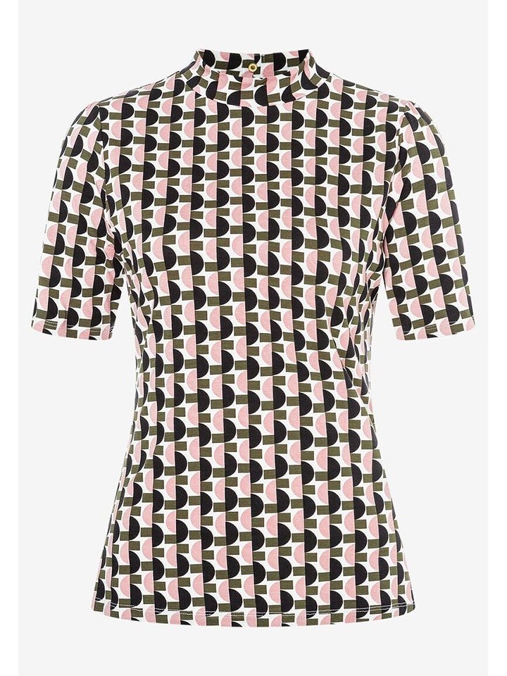 More & More Koszulka w kolorze oliwkowo-jasnoróżowym rozmiar: 42