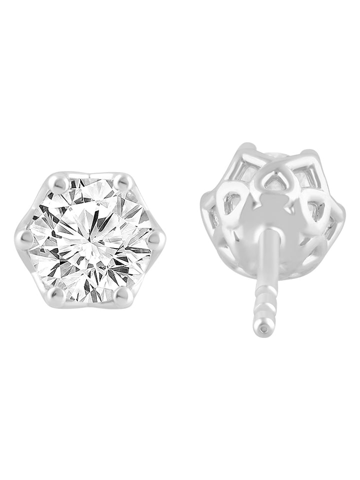 Diamonds lab grown Złote kolczyki-wkrętki z diamentami rozmiar: onesize