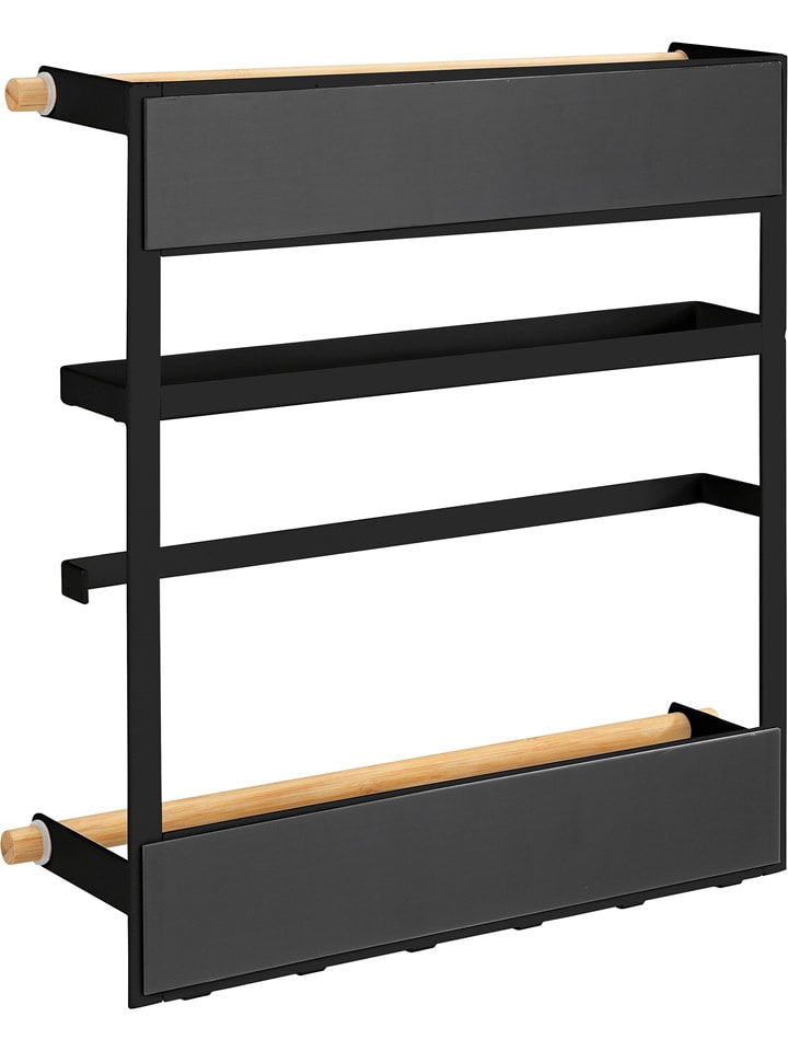 Wenko Regał kuchenny "Magna" w kolorze czarnym - 33 x 34 x 8 cm rozmiar: onesize