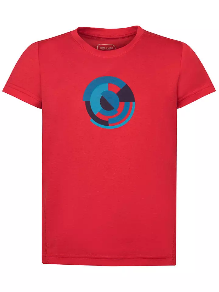 Trollkids Koszulka funkcyjna "Sognefjord T" w kolorze czerwonym rozmiar: 104