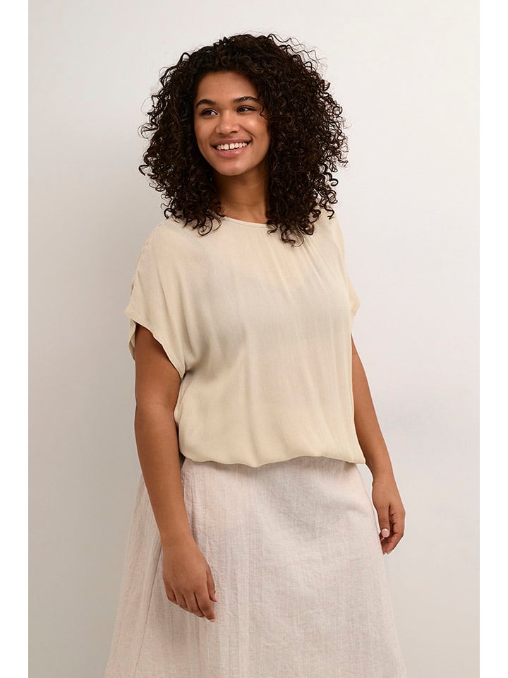KAFFE curve Bluzka w kolorze beżowym rozmiar: 44