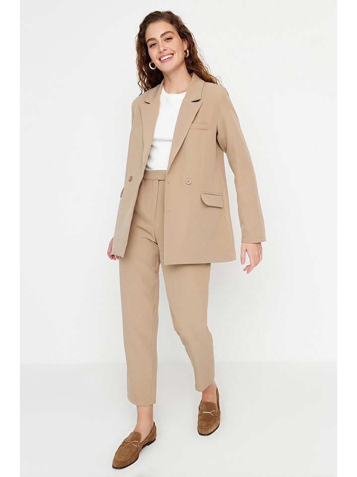 trendyol 2-częściowy zestaw w kolorze beżowym rozmiar: 44