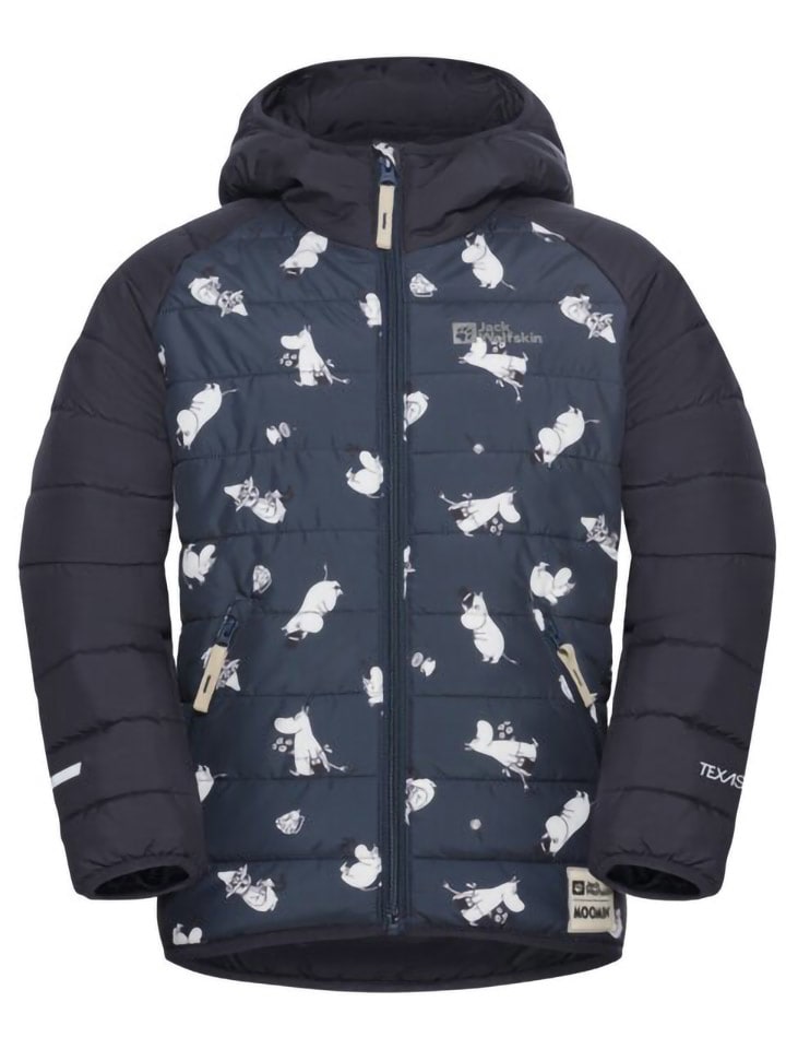 Jack Wolfskin Kurtka zimowa "Moomin" w kolorze granatowo-białym rozmiar: 140