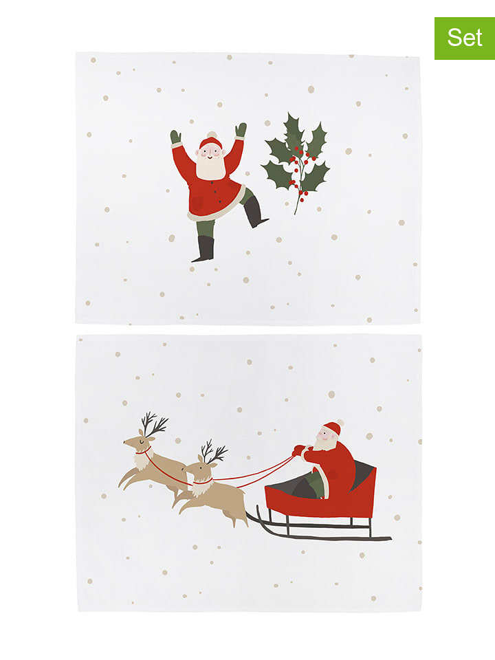 Butter Kings Podkładki (2 szt.) w kolorze biało-czerwono-zielonym - 35 x 45 cm rozmiar: onesize