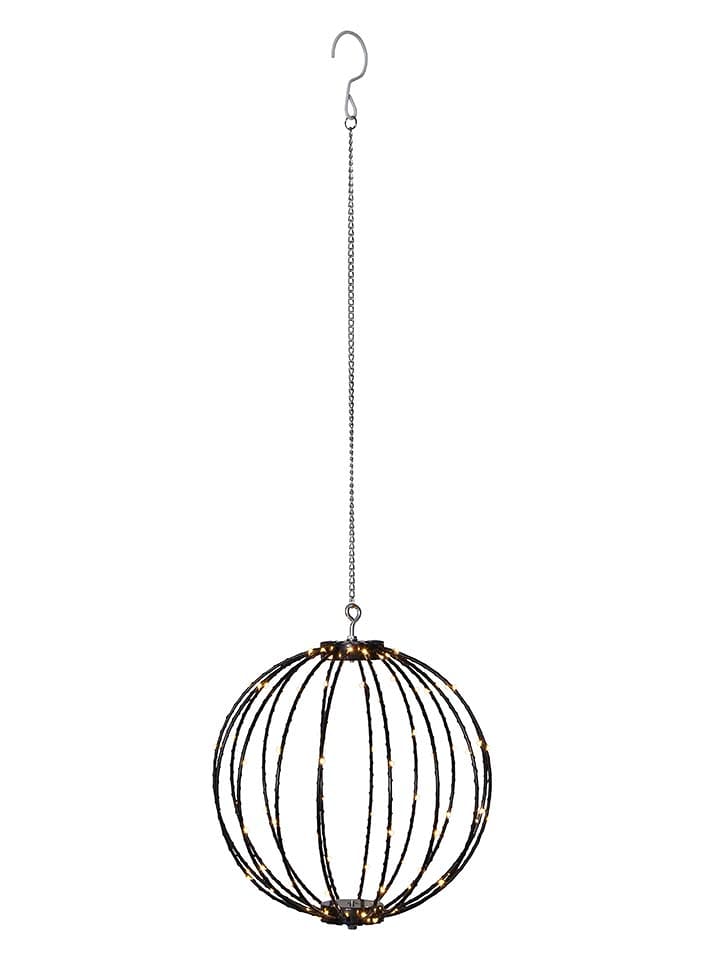 STAR Trading Lampa dekoracyjna LED "Mounty" w kolorze czarnym - Ø 30 cm rozmiar: onesize