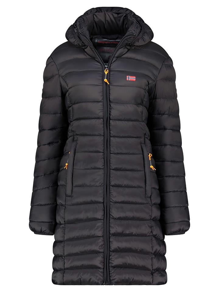 Geographical Norway Płaszcz pikowany "Atikolor" w kolorze czarnym rozmiar: XL