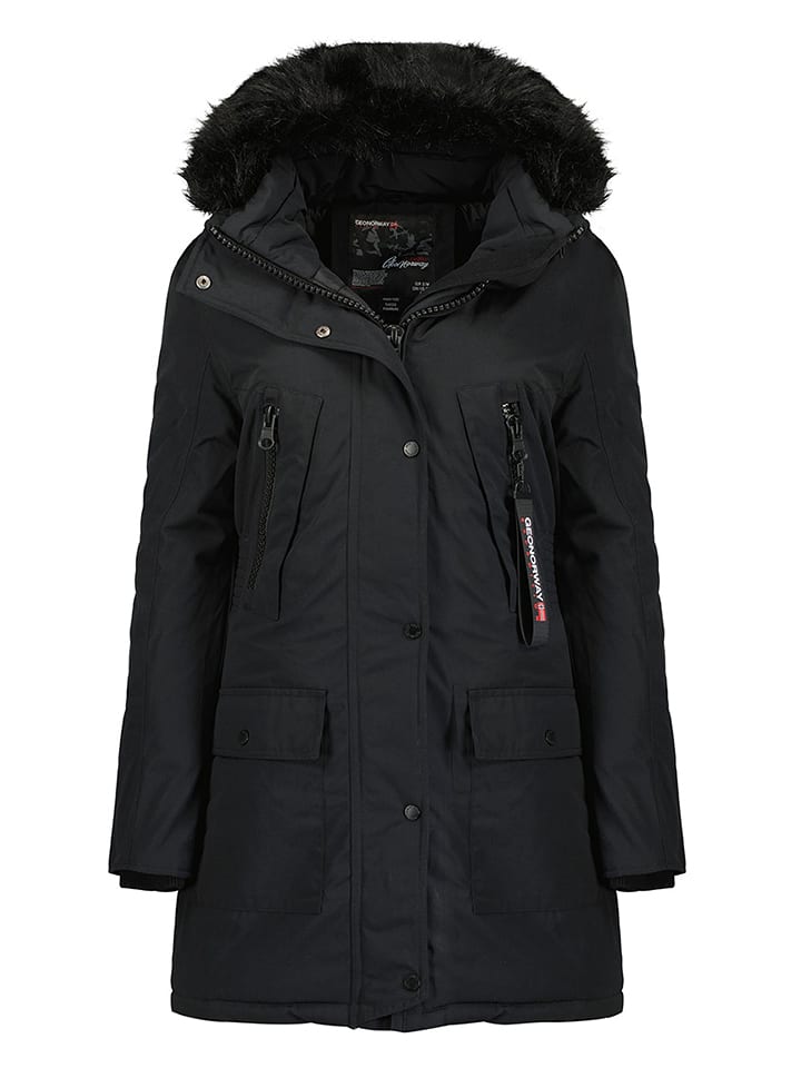 Geographical Norway Parka "Corta" w kolorze czarnym rozmiar: L