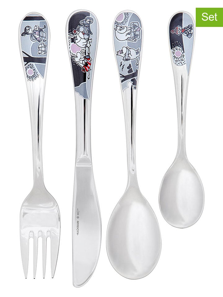 Moomin 4-częściowy zestaw "Adventure Move" w kolorze szaro-srebrnym dla dzieci rozmiar: onesize