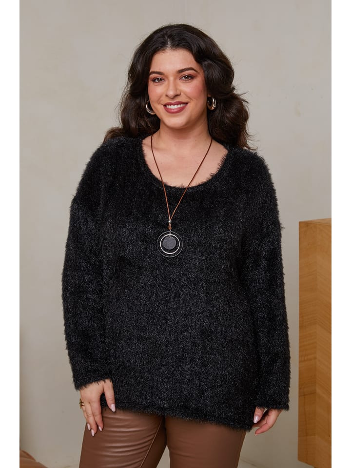 Curvy Lady Sweter w kolorze czarnym rozmiar: 44/46