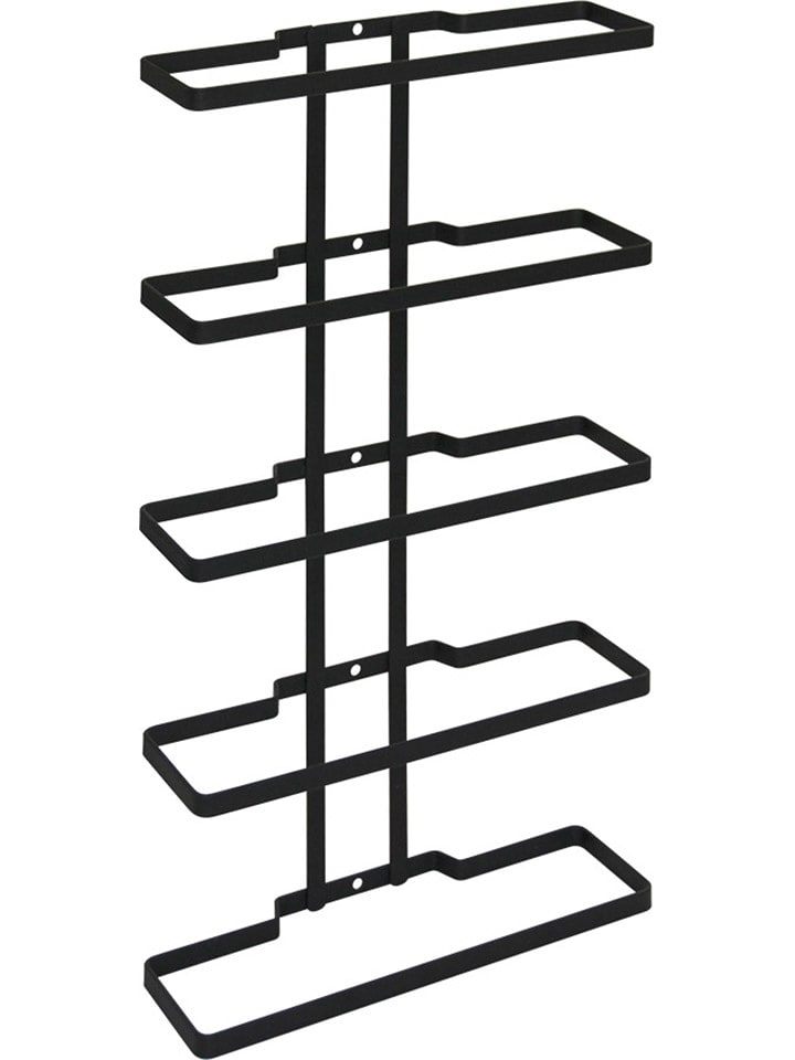 metaltex Regał "Wine-Wall" w kolorze czarnym na butelki wina - 24 x 44 x 9 cm rozmiar: onesize