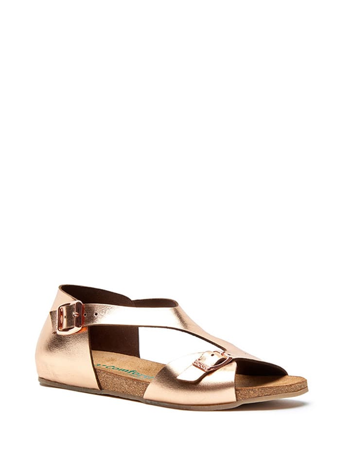 Comfortfusse Skórzane sandały w kolorze różowozłotym rozmiar: 41