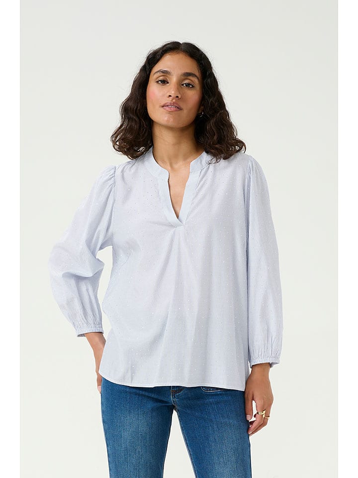 Kaffe Bluzka "Milena" w kolorze błękitno-białym rozmiar: 42