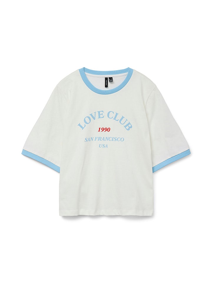 Vero Moda Koszulka w kolorze biało-błękitnym rozmiar: M