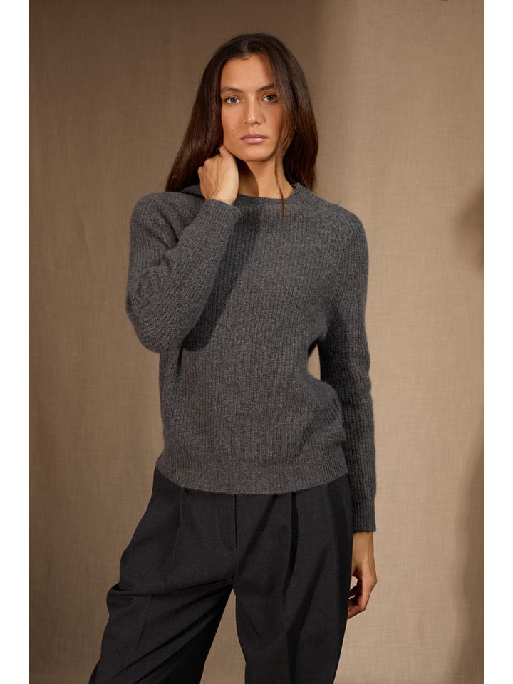 Perfect Cashmere Kaszmirowy sweter "Oceane" w kolorze antracytowym rozmiar: L
