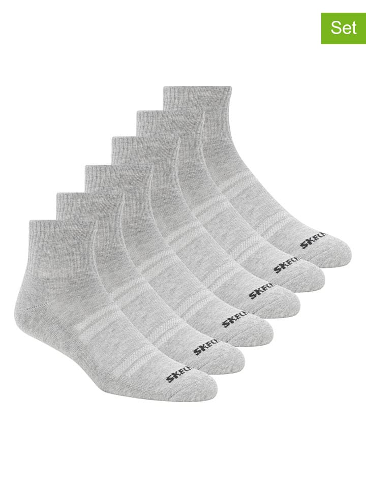 Skechers Skarpety (6 par) w kolorze szarym rozmiar: 43-46