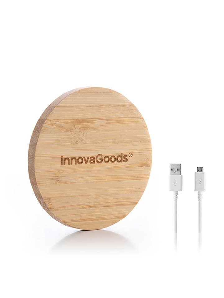 InnovaGoods Bezprzewodowa ładowarka w kolorze jasnobrązowym do smartfona - (W)1 x Ø 8 cm rozmiar: onesize