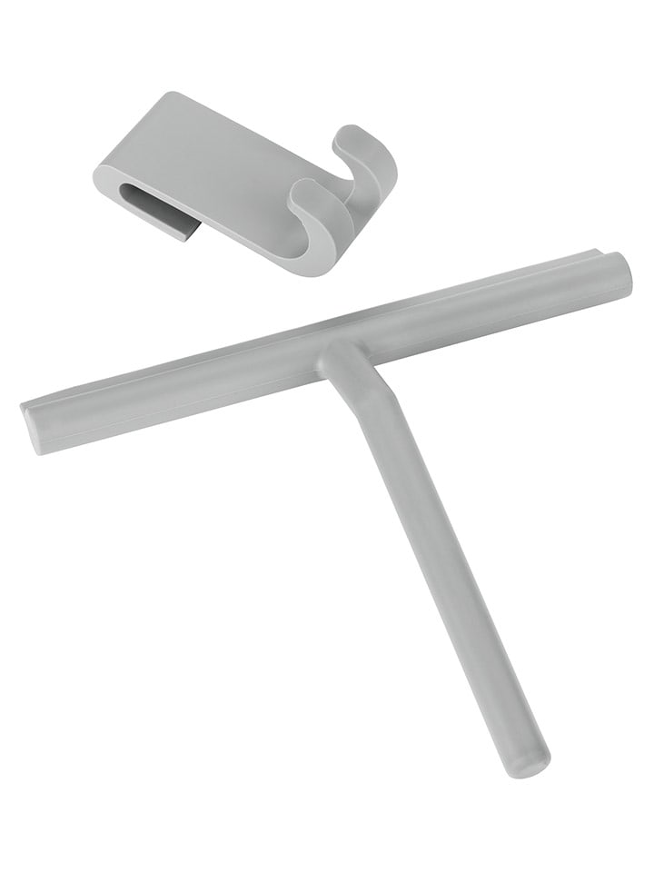 Wenko Ściągaczka prysznicowa "Mola" w kolorze szarym - 21 x 24,5 x 4 cm rozmiar: onesize