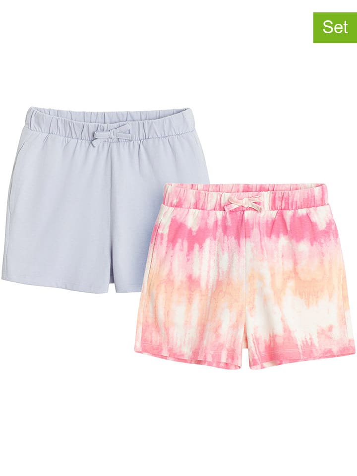 COOL CLUB Szorty (2 pary) w kolorze błękitno-jasnoróżowo-białym rozmiar: 170