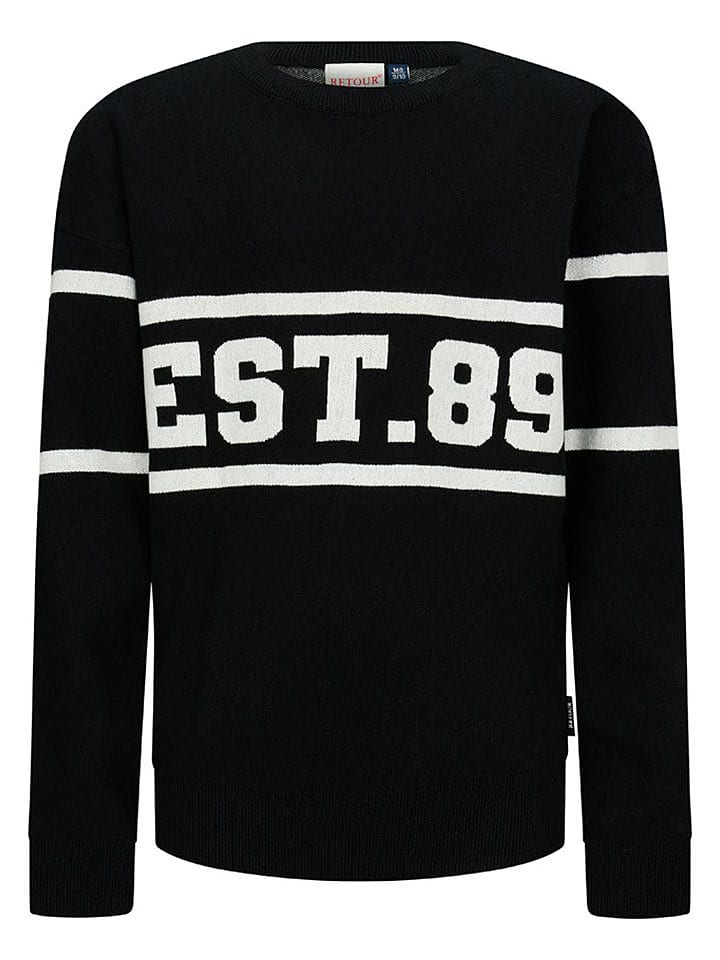 Retour Sweter "Flip" w kolorze czarnym rozmiar: 122/128