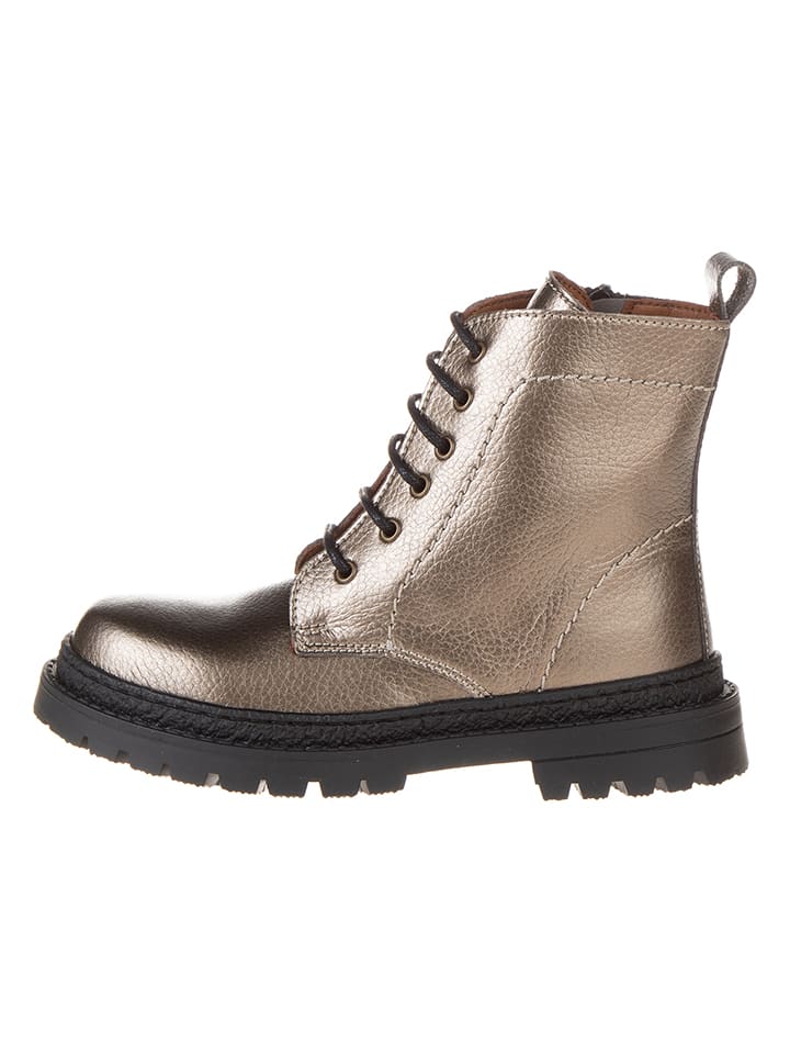 lamino Skórzane botki w kolorze złotym rozmiar: 33