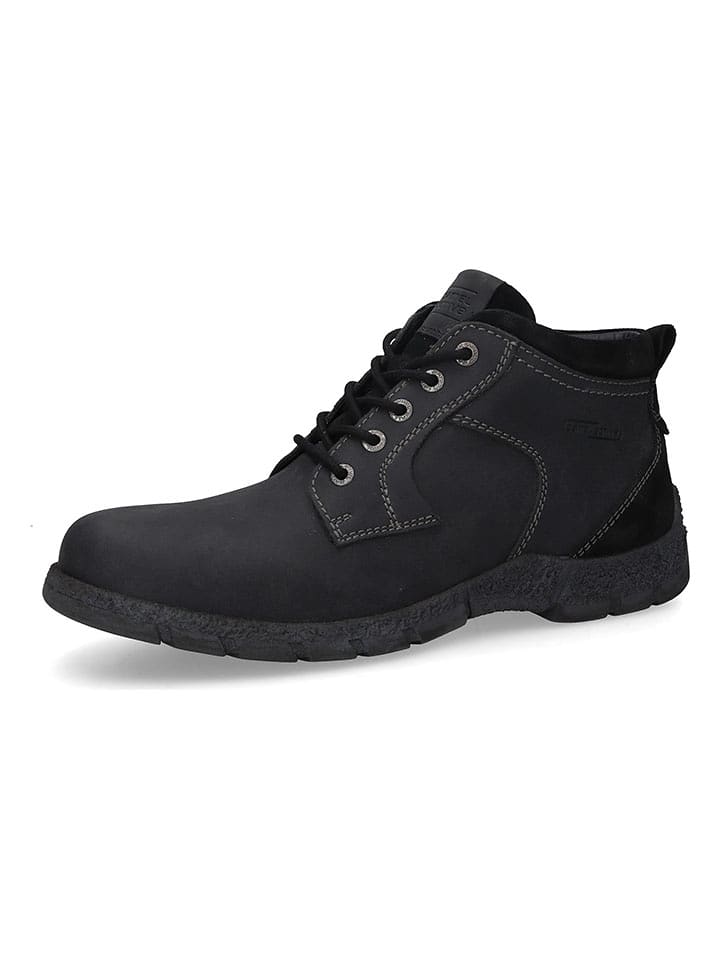 Camel Active Skórzane botki w kolorze czarnym rozmiar: 44