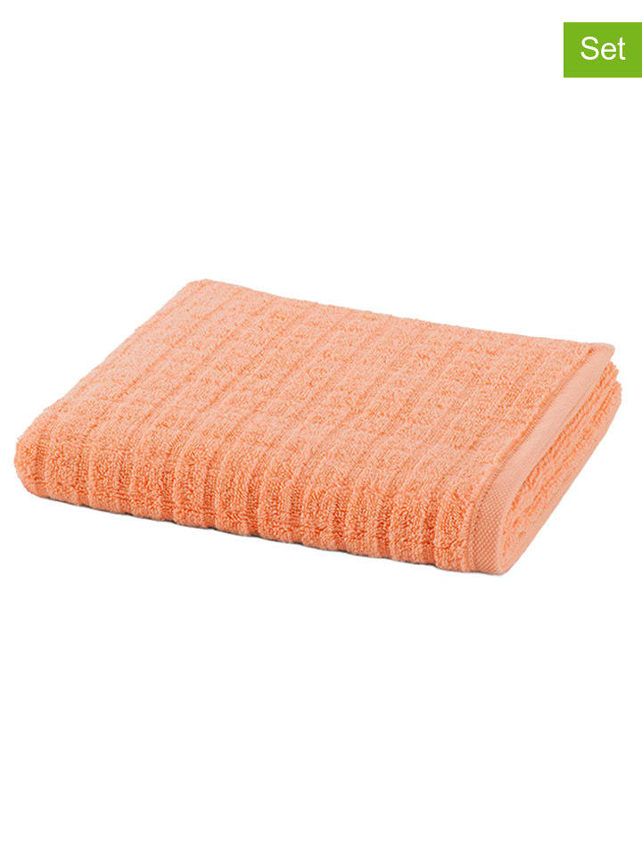 Möve for Frottana Ręczniki (3 szt.) "Möve for frottana" w kolorze brzoskwiniowym do rąk rozmiar: 50x100 cm