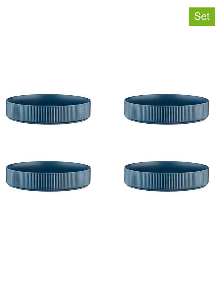 Björn Talerze głębokie (4 szt.) "Scandi" w kolorze granatowym - Ø 21,5 cm rozmiar: onesize