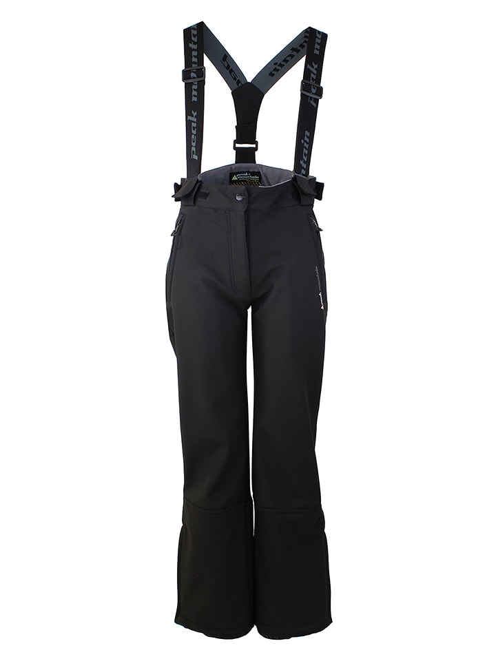 Peak Mountain Softshellowe spodnie narciarskie w kolorze czarnym rozmiar: 104