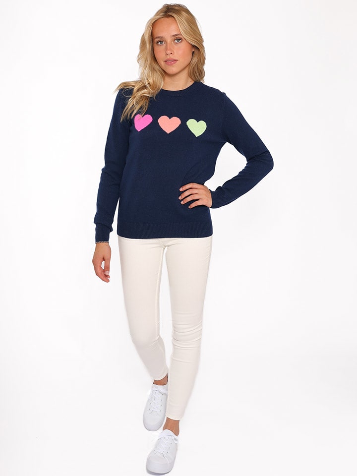Zwillingsherz Kaszmirowy sweter w kolorze granatowym rozmiar: XL