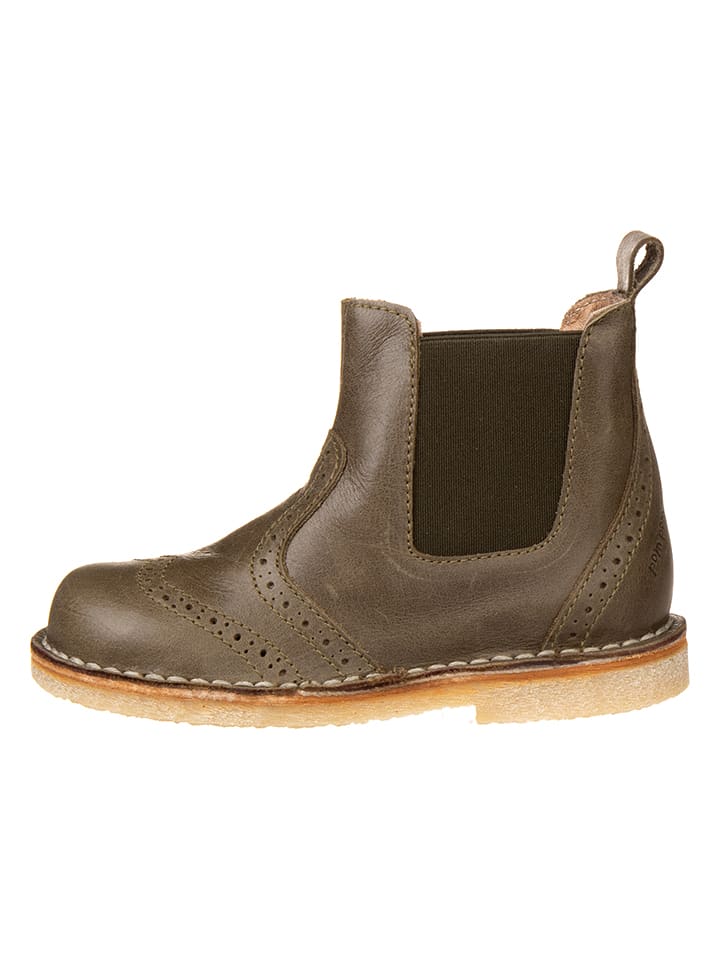 POM POM Skórzane sztyblety w kolorze khaki rozmiar: 33