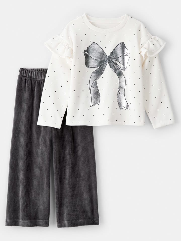 carter's 2-częściowy zestaw w kolorze antracytowo-białym rozmiar: 92