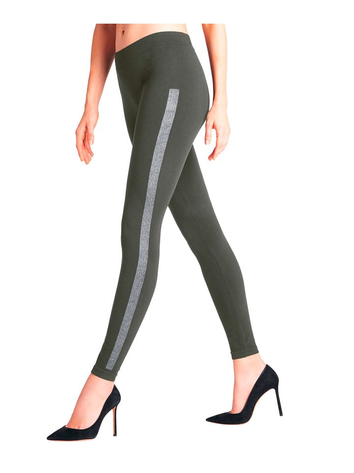 Falke Legginsy w kolorze khaki rozmiar: 40/42