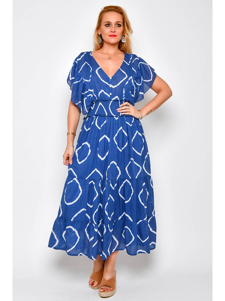 H.H.G. Sukienka w kolorze niebiesko-białym rozmiar: M