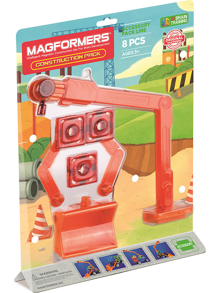 MAGFORMERS 8-częściowy zestaw akcesoriów "Construction Pack" - 3+ rozmiar: onesize