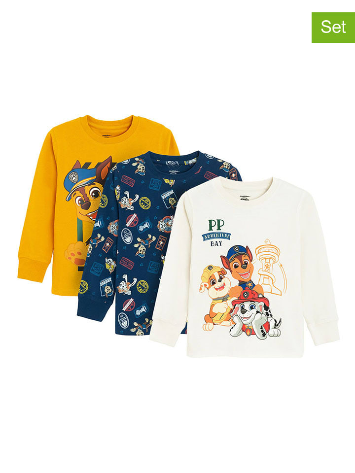 COOL CLUB Bluzy (3 szt.) w kolorze białym, granatowym i żółtym rozmiar: 98
