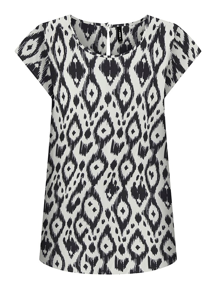 ONLY Bluzka w kolorze biało-czarnym rozmiar: 34