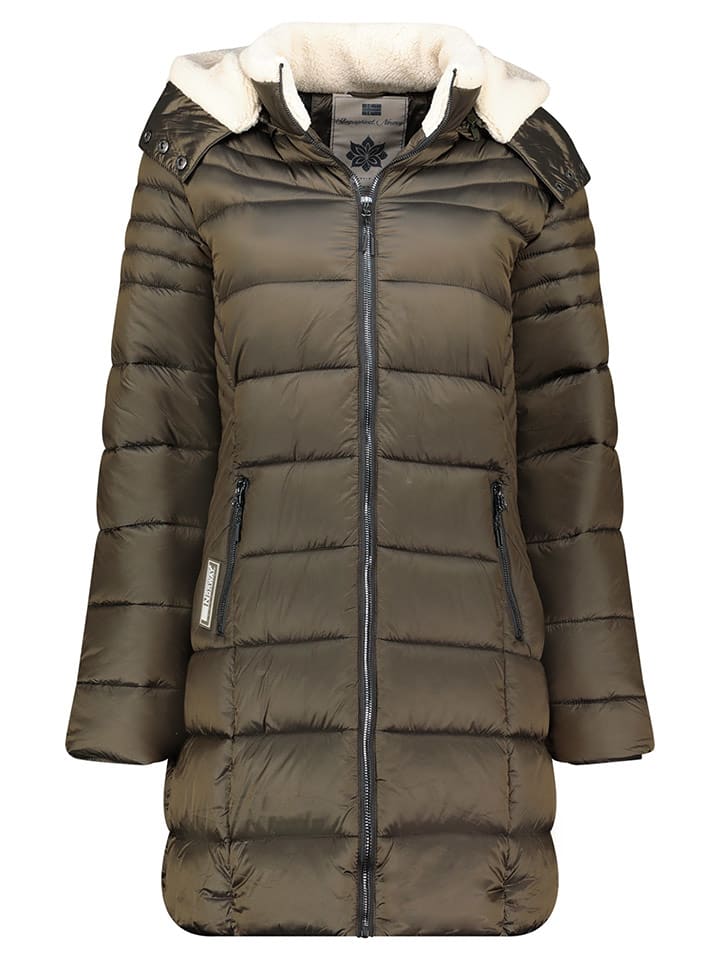 Geographical Norway Płaszcz pikowany "Carenne" w kolorze khaki rozmiar: XL