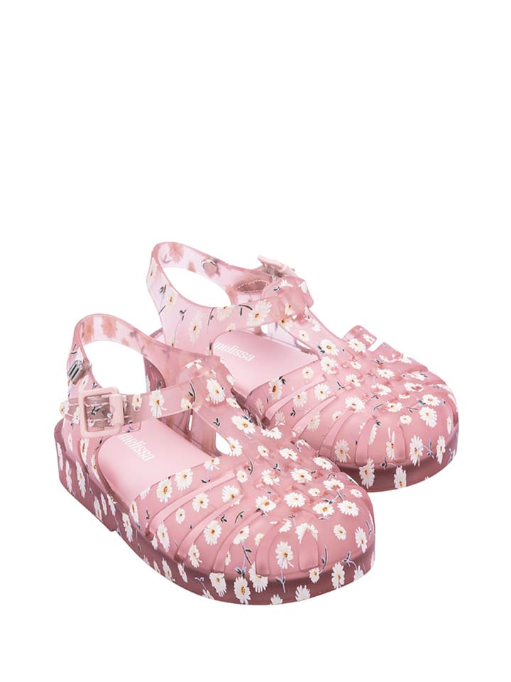 Melissa Półsandały w kolorze różowym ze wzorem rozmiar: 22/23