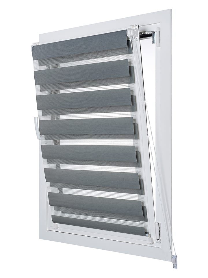 Selecta Stor Podwójna roleta Easyfix w kolorze szarym rozmiar: 45x180 cm