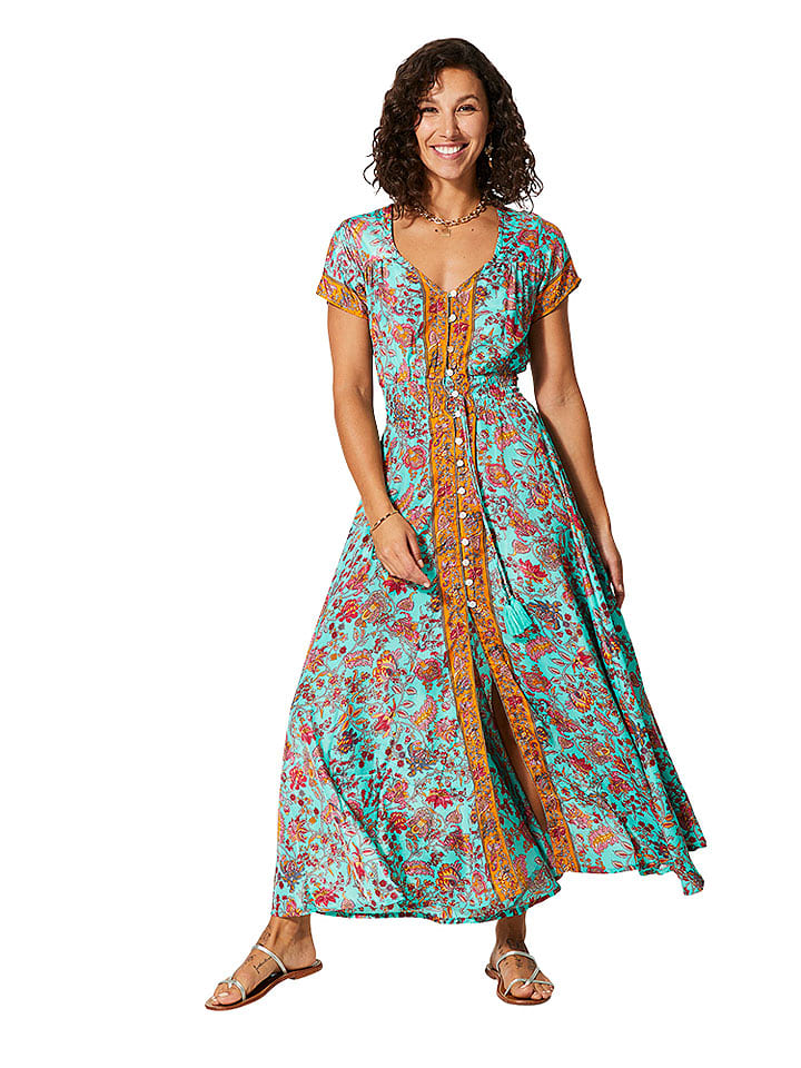 Aller Simplement Sukienka w kolorze błękitno-pomarańczowym rozmiar: 38/40