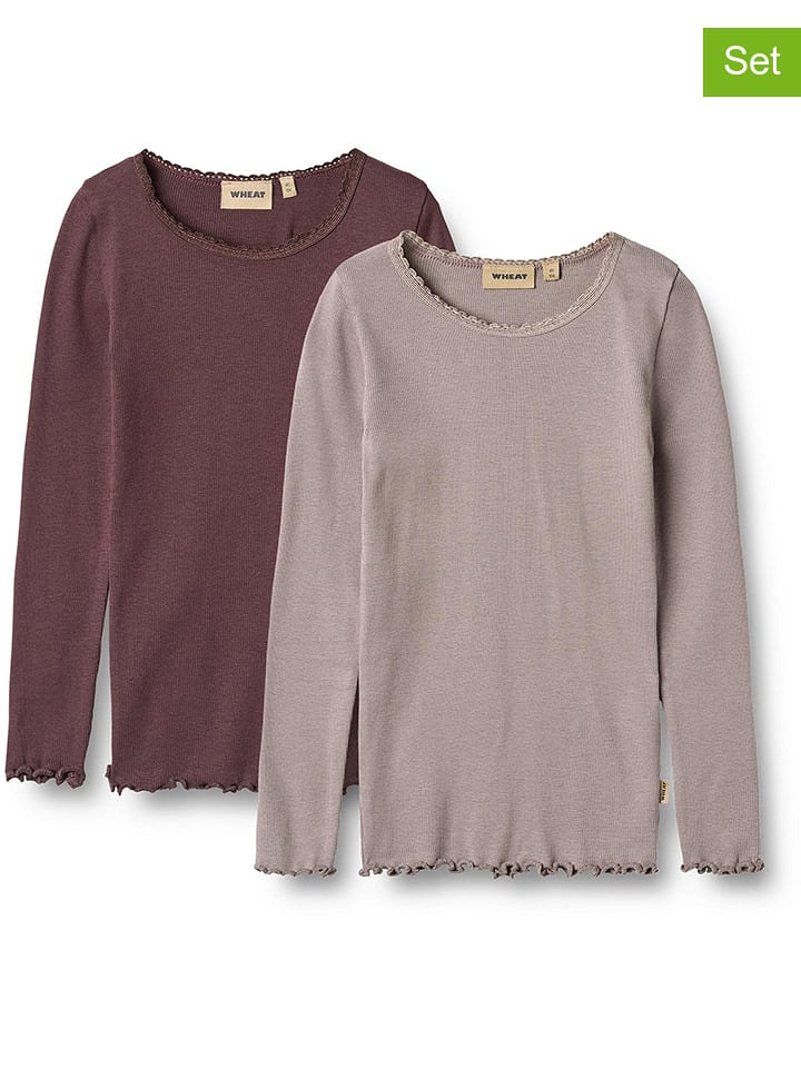 Wheat Koszulki (2 szt.) "Reese" w kolorze fioletowym rozmiar: 128