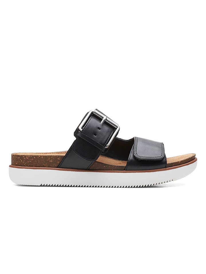 Clarks Skórzane klapki w kolorze czarnym rozmiar: 41