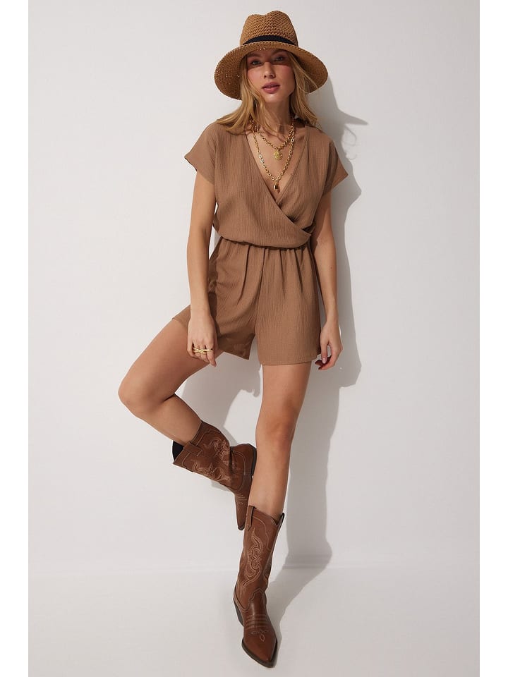 Happiness Istanbul Kombinezon w kolorze jasnobrązowym rozmiar: 38