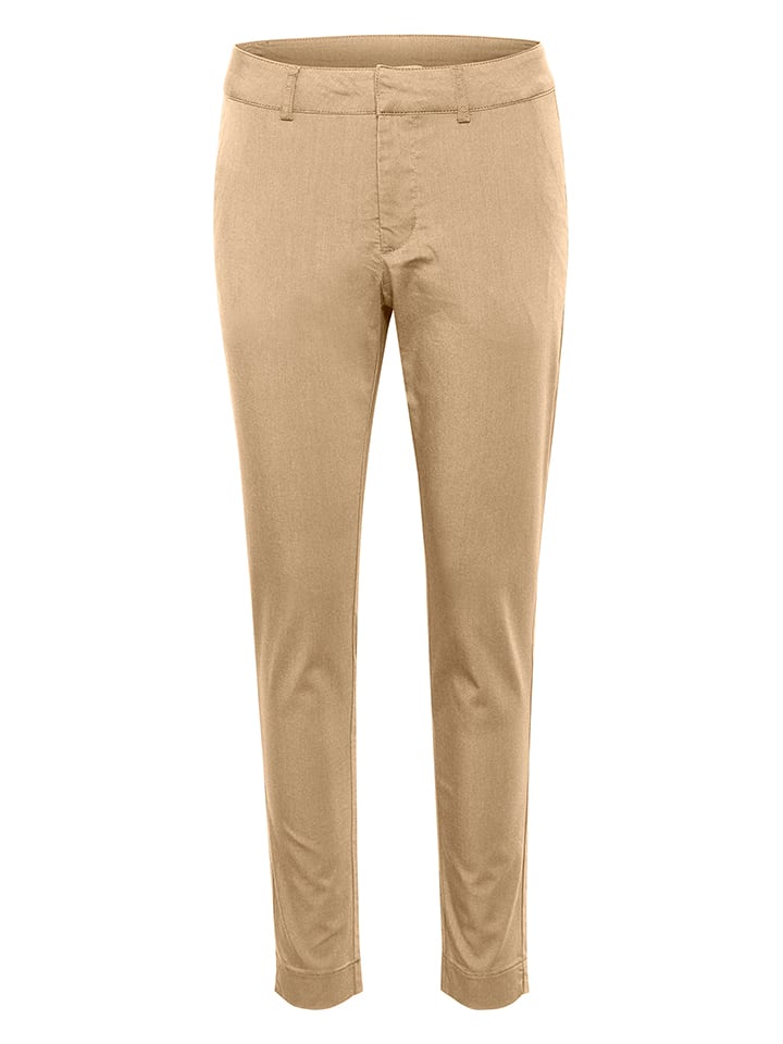 Kaffe Spodnie chino "Lea" w kolorze beżowym rozmiar: 40