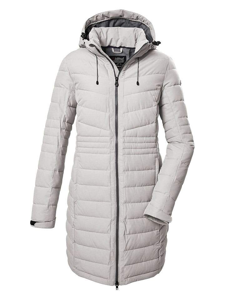 Killtec Płaszcz pikowany "KOW 96" w kolorze jasnoszarym rozmiar: 42