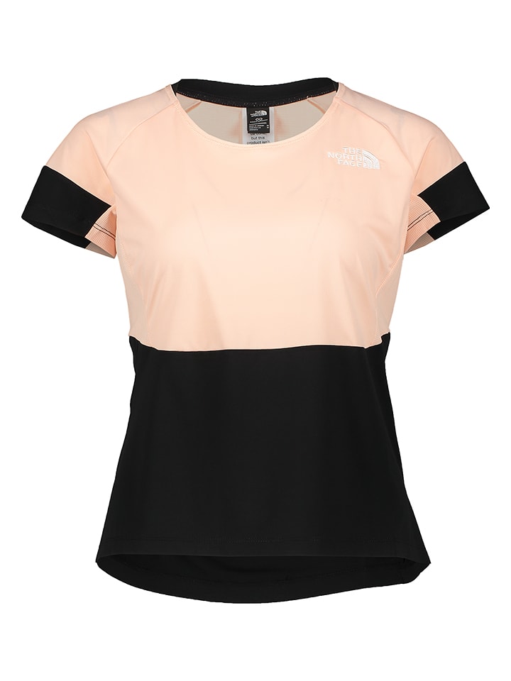 The North Face Koszulka trekkingowa "Beshtor" w kolorze jasnoróżowo-pomarańczowo-czarnym rozmiar: M