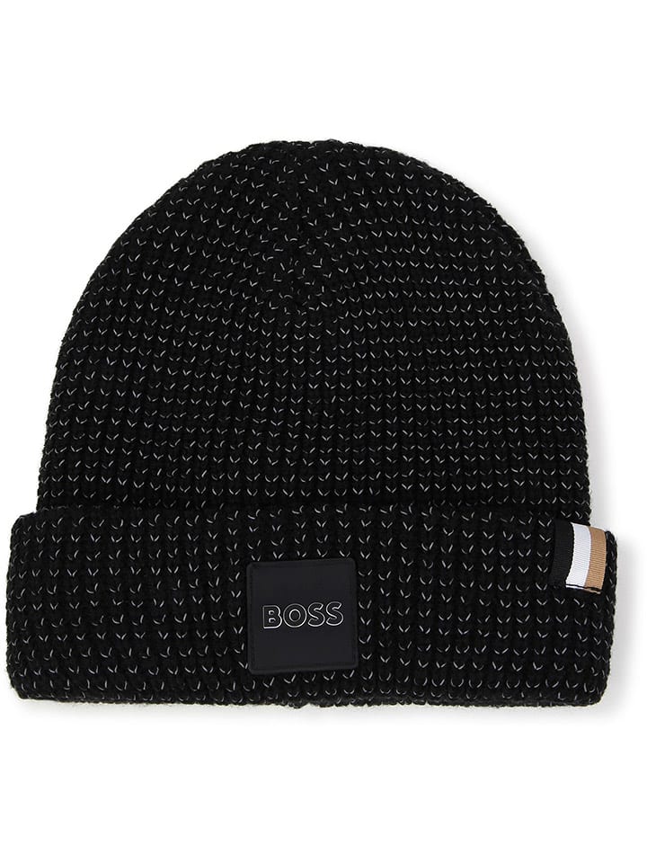 Hugo Boss Kids Czapka beanie w kolorze czarnym rozmiar: 52-54 cm