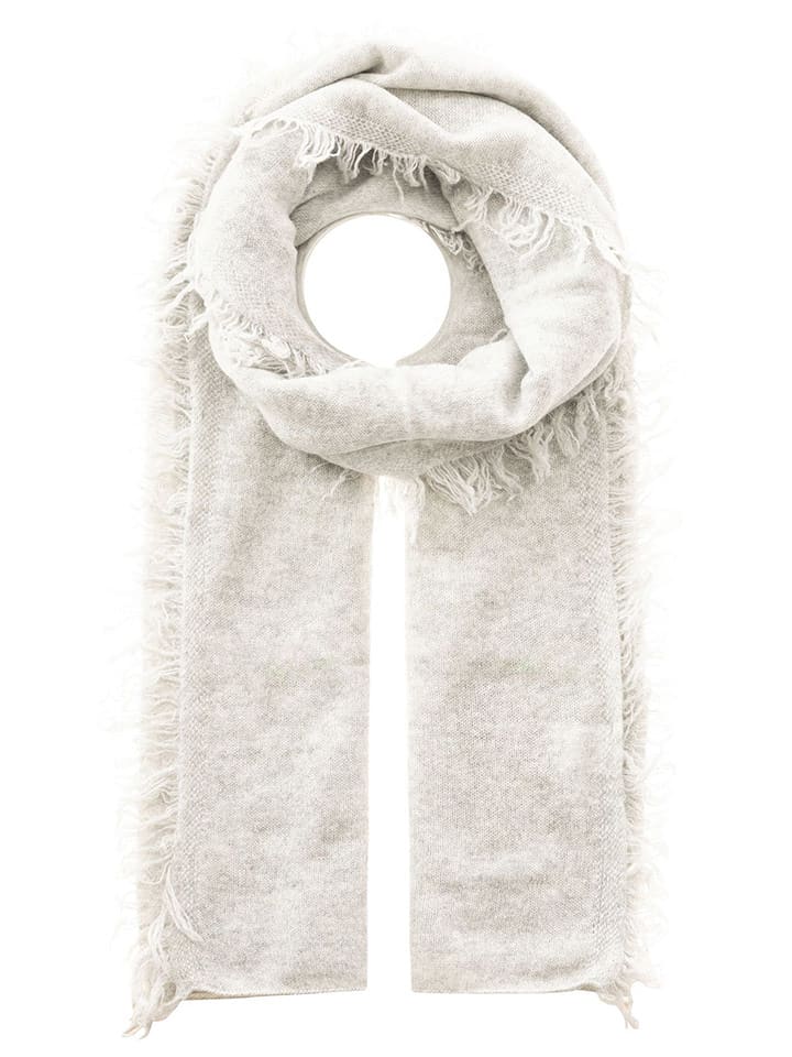 Zwillingsherz Kaszmirowy szal w kolorze kremowym - 190 x 75 cm rozmiar: onesize